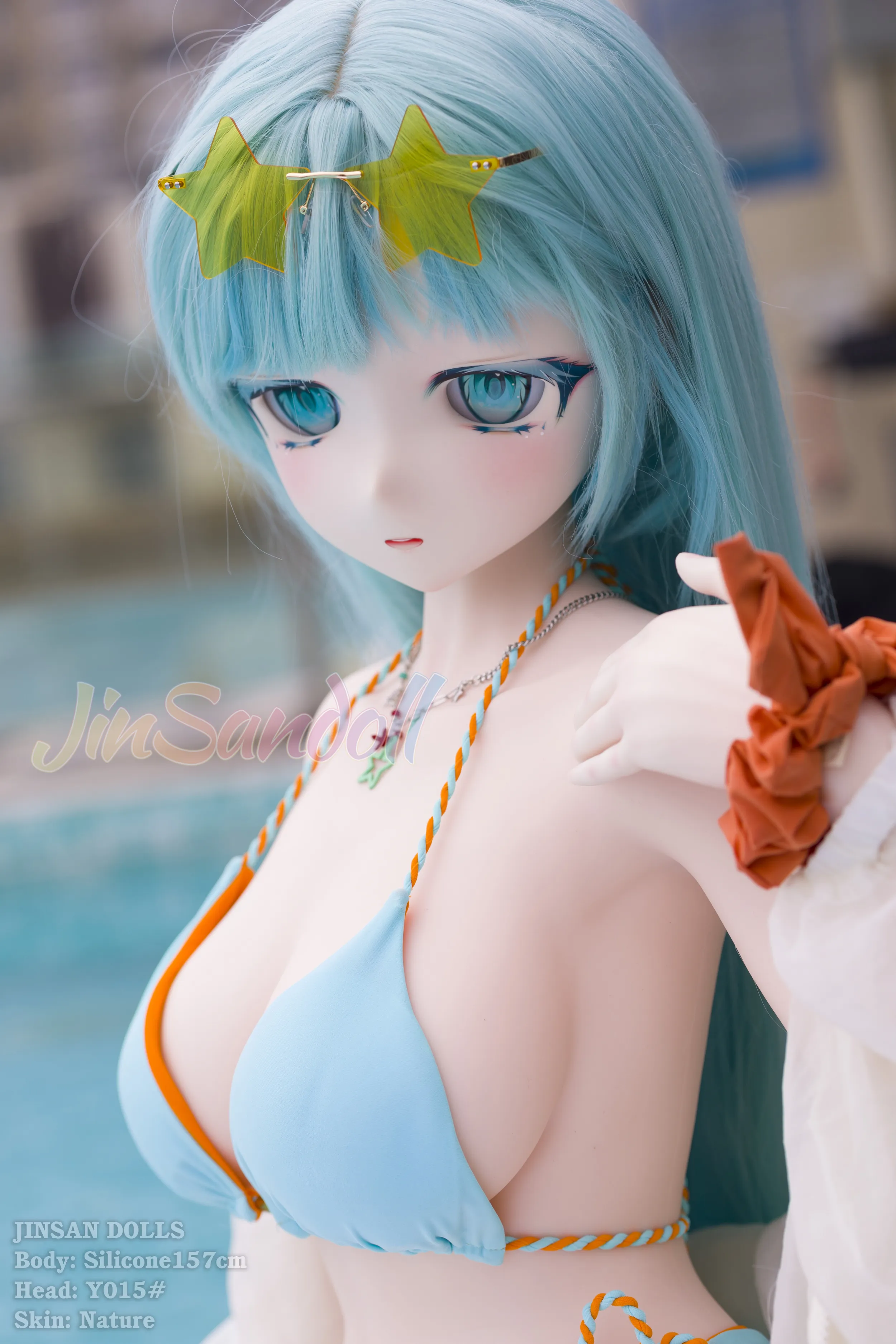 157cm (5ft2) E-Cup Patung Cinta Anime Hidup Silikon Patung Seks Kepala #Y015